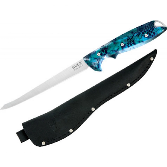 Филейный нож Buck 035 Abyss Fillet Knife Kryptek Neptune Camo 0035CMS34, сталь 420HC, рукоять пластик