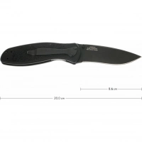 Нож складной Kershaw 1670BLK Blur Black, сталь Sandvik 14C28N, рукоять анодированный алюминий купить в Барнауле