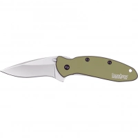 Складной полуавтоматический нож Kershaw Scallion Olive, сталь 420HC, рукоять алюминий купить в Барнауле