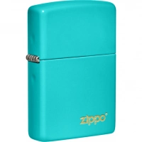 Зажигалка Classic Flat Turquoise ZIPPO Logo купить в Барнауле