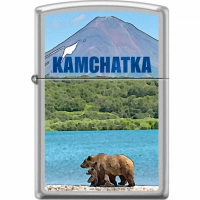 Зажигалка ZIPPO Камчатка с покрытием Satin Chrome™ купить в Барнауле