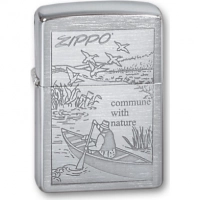 Зажигалка ZIPPO Row Boat Brushed Chrome, латунь с никеле-хром.покрыт., серебр., матов., 36х56х12 мм купить в Барнауле