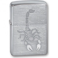 Зажигалка ZIPPO Scorpion Brushed Chrome, латунь с никеле-хром.покрыт., серебр., матов., 36х56х12 мм купить в Барнауле