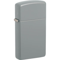 Зажигалка ZIPPO Slim® с покрытием Flat Grey, серая, матовая купить в Барнауле