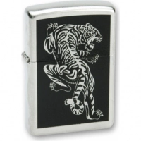 Зажигалка ZIPPO Tigre Satin Chrome, латунь с ник.-хром. покрыт., серебр., матовая, 36х56х12 мм купить в Барнауле